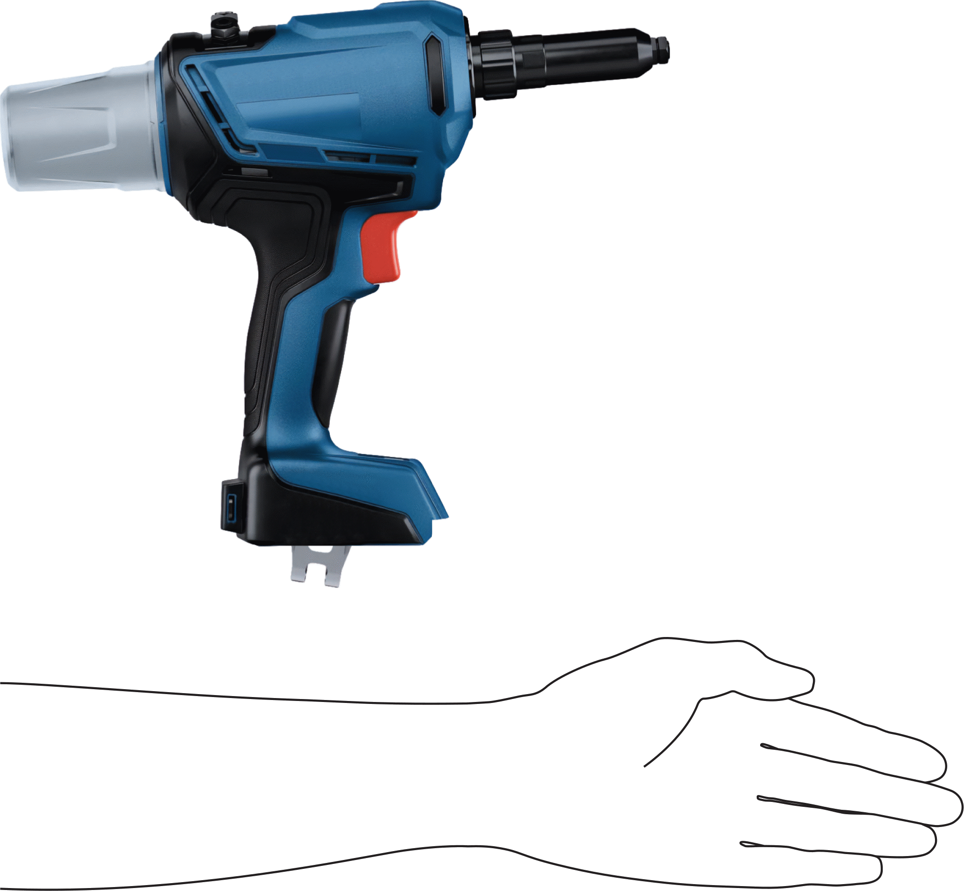 Bosch Grg18V Kör Perçinler için Akülü Alet