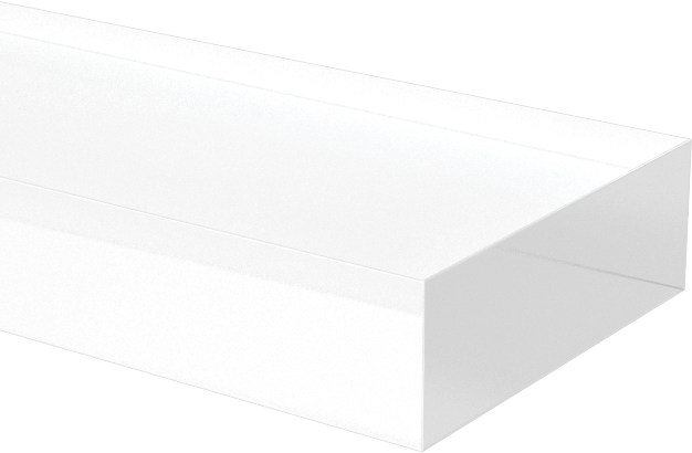 Şeffaf, Çizilmeye ve UV Işınlarına Dayanıklı Akrilik Çubuk, 1/8“ Kalınlık x 3/8” Genişlik x 6 Fit Uzunluk