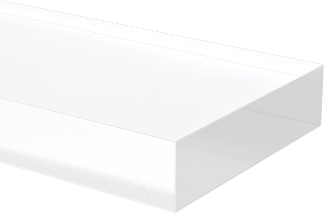 Şeffaf, Çizilmeye ve UV Işınlarına Dayanıklı Akrilik Çubuk, 3/16“ Kalınlık x 3/4” Genişlik x 6 Fit Uzunluk