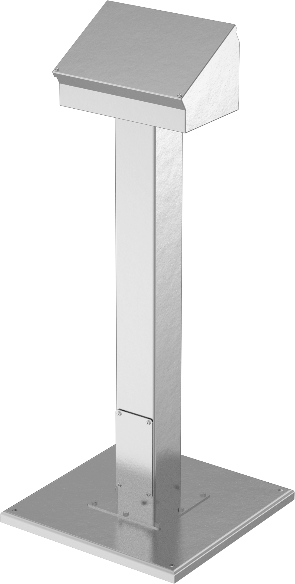 Straight Pedestal with Base and Enclosure