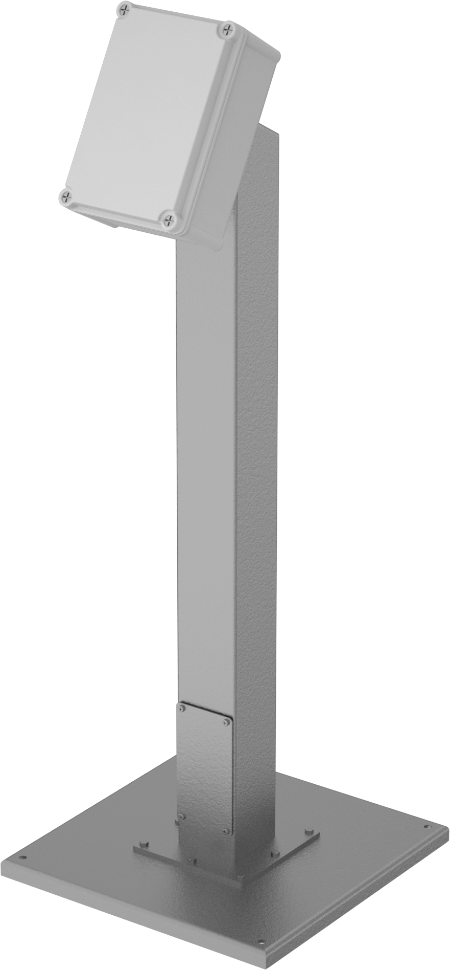 Angled Pedestal with Base and Enclosure