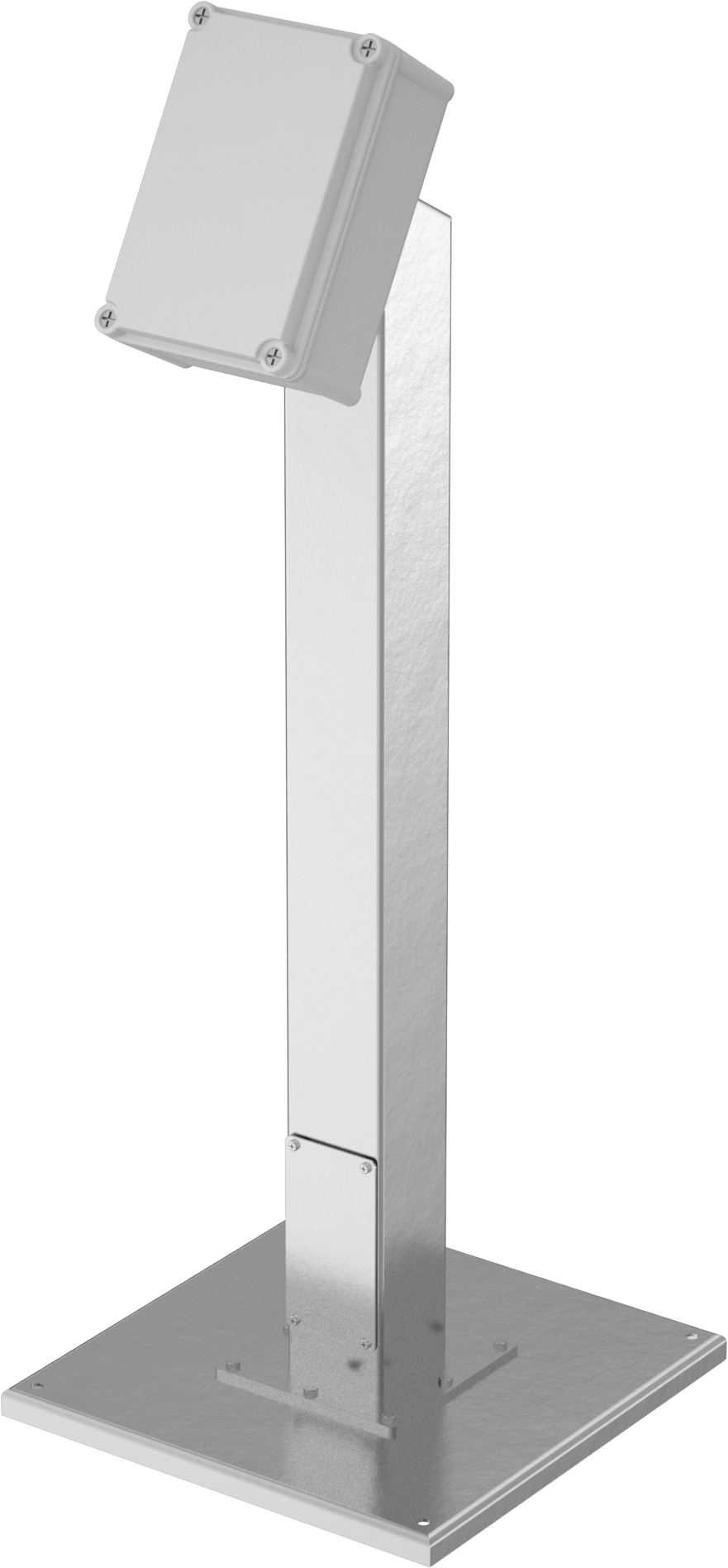Angled Pedestal with Base and Enclosure