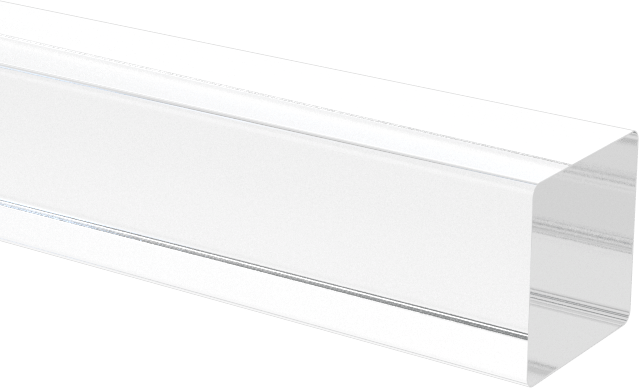 Şeffaf, Çizilmeye ve UV Işınlarına Dayanıklı Akrilik Çubuk, 1/8“ Kalınlık x 1/8” Genişlik x 6 Fit Uzunluk