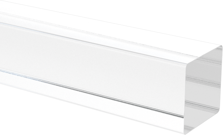Şeffaf, Çizilmeye ve UV Işınlarına Dayanıklı Akrilik Çubuk, 1/2“ Kalınlık x 1/2” Genişlik x 6 Fit Uzunluk