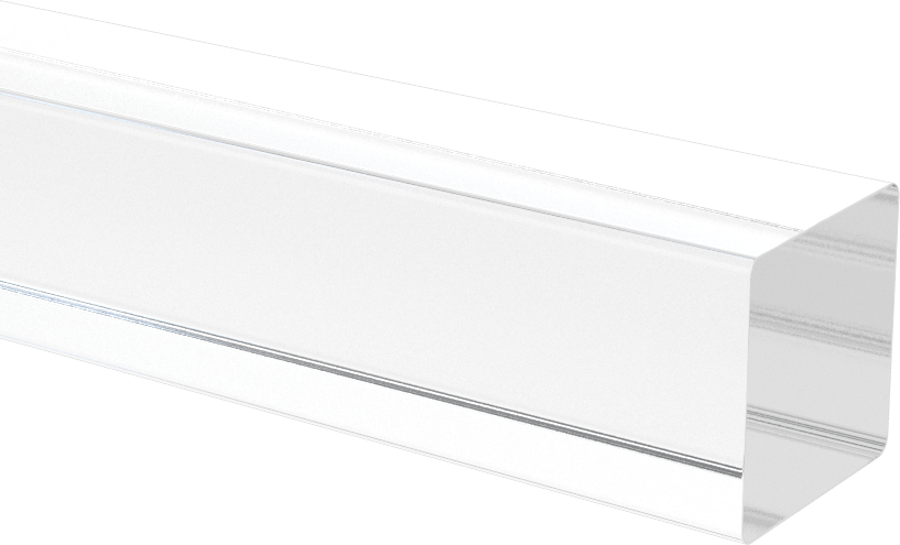 Şeffaf, Çizilmeye ve UV Işınlarına Dayanıklı Akrilik Çubuk, 3/4“ Kalınlık x 3/4” Genişlik x 6 Fit Uzunluk