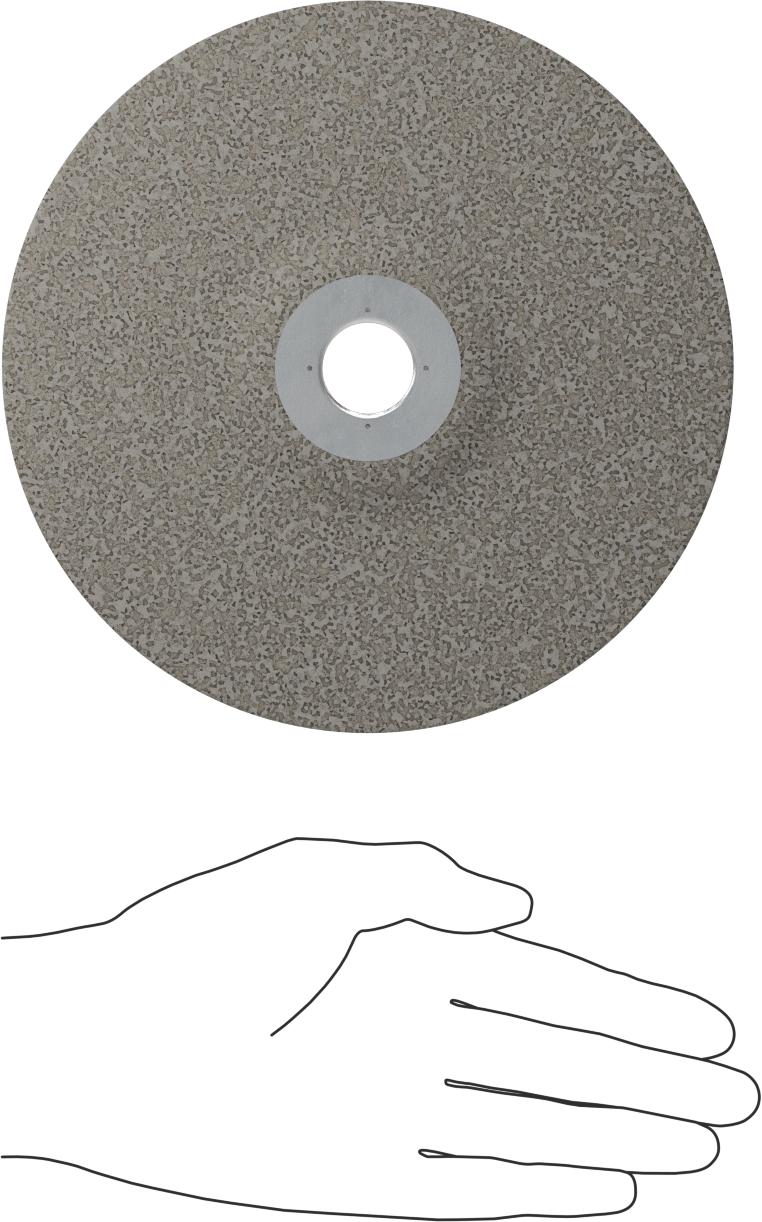 Pamuk Laminatlı Açılı Taşlama Diski, Çelik için, Paslanmaz Çelik, Pirinç, Bronz ve Bakır, Dişsiz Mil, 7" Çap