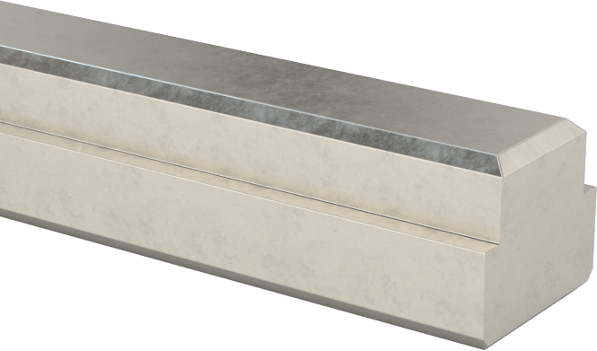 Step Makine Anahtar Stoku, Şaftlar için, 18-8 Paslanmaz Çelik, 1/4“ Genişlik x 1/8” Yükseklik Mil Kama Yuvası için