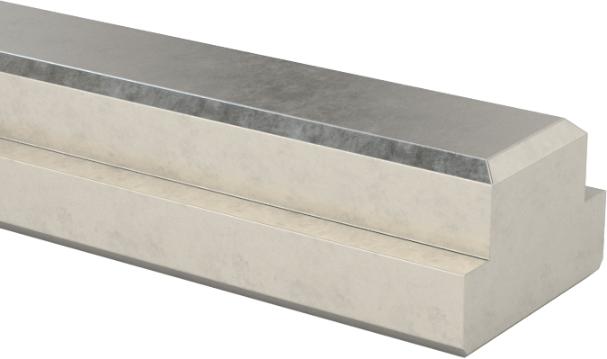 Step Makine Anahtar Stoku, Şaftlar için, 18-8 Paslanmaz Çelik, 3/8“ Genişlik x 1/8” Yükseklik Mil Kama Yuvası için