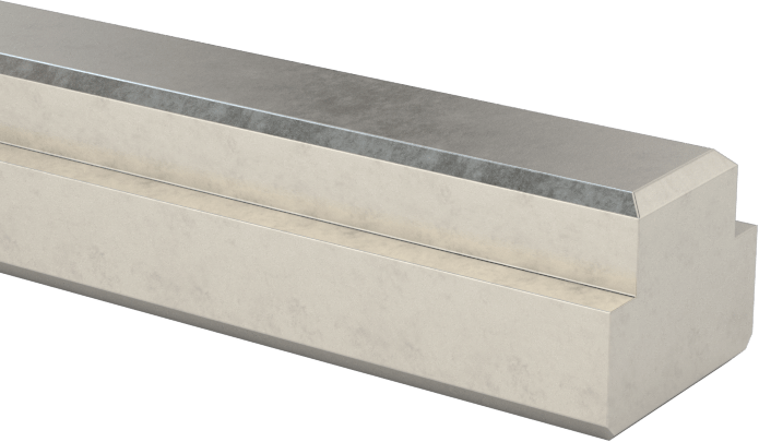 Step Makine Anahtar Stoku, Şaftlar için, 18-8 Paslanmaz Çelik, 3/8“ Genişlik x 3/16” Yükseklik Mil Yivli