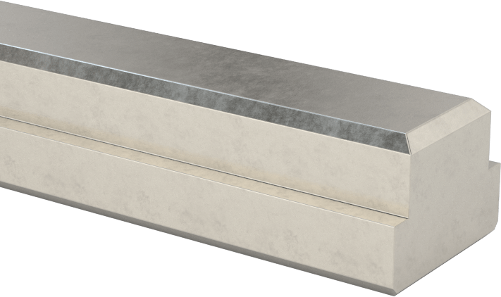 Step Makine Anahtar Stoku, Şaftlar için, 18-8 Paslanmaz Çelik, 1/2“ Genişlik x 3/16” Yükseklik Mil Yivli için