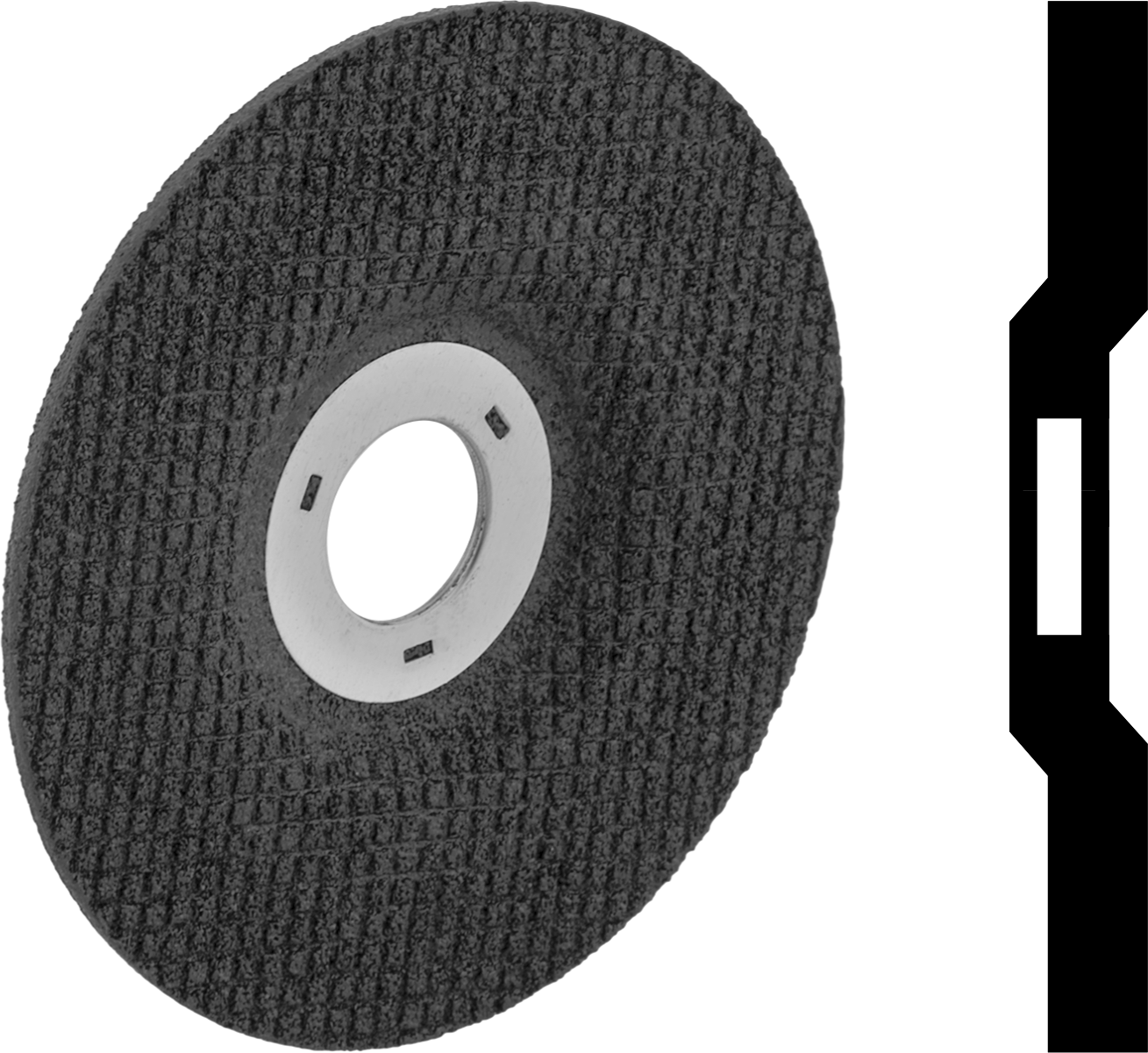 Kavisli Yüzeyli Açılı Taşlama Makinesi Tekerleği - Metallerde Kullanım, Esnek, 5/8"-11 Mil Deliği, 9" Çap