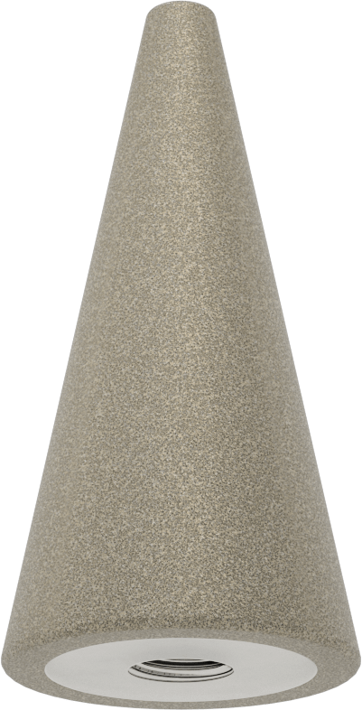 Düz Taşlayıcılar için Taşlama Konisi, Çelik/Paslanmaz Çelik için, 3/8"-24 Hole, 3" Uzunlukta Başlık, Koni
