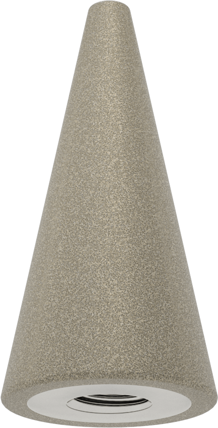 Düz Taşlayıcılar için Taşlama Konisi, Çelik/Paslanmaz Çelik için, 5/8"-11 Delik Boyutu, 2“ Çap x 4” Uzunlukta Başlık, Koni