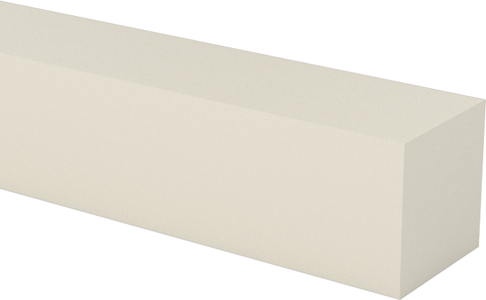 Aşınmaya Dayanıklı Kirli Beyaz Naylon Çubuk, 5/16" Genişlik, 5/16" Kalınlık