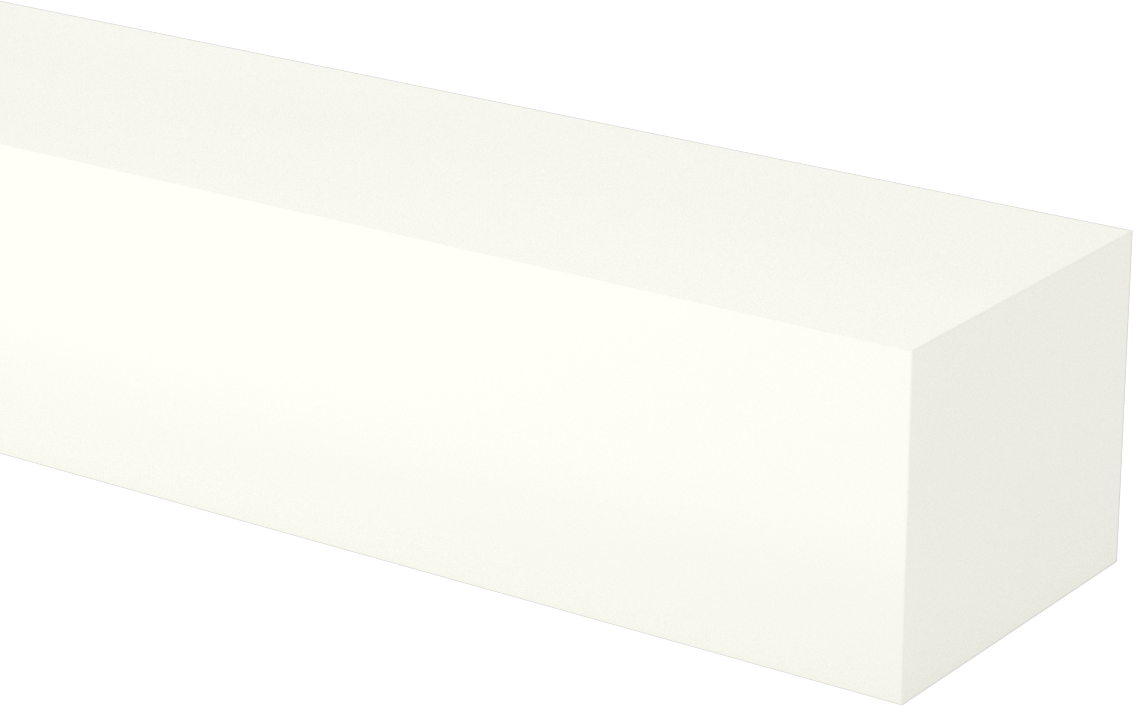 Dökme Naylon Çubuk, 2-1/2" Genişlik, 3" Kalınlık