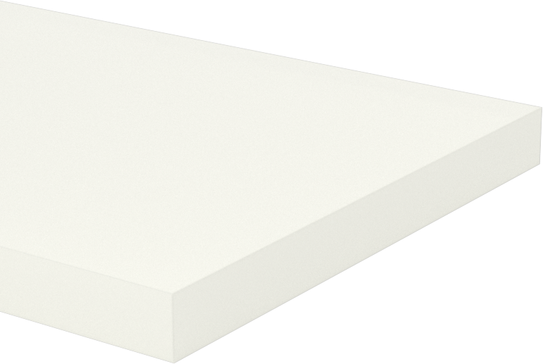 Aşınmaya Dayanıklı Kirli Beyaz Naylon Çubuk, 2-1/2" Genişlik, 1/4" Kalınlık