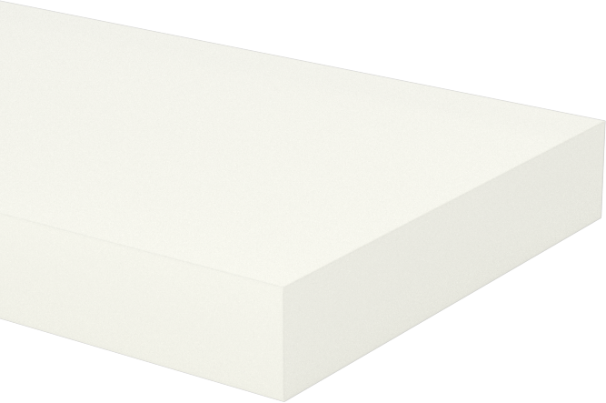 Aşınmaya Dayanıklı Kirli Beyaz Naylon Çubuk, 1" Genişlik, 3/16" Kalınlık