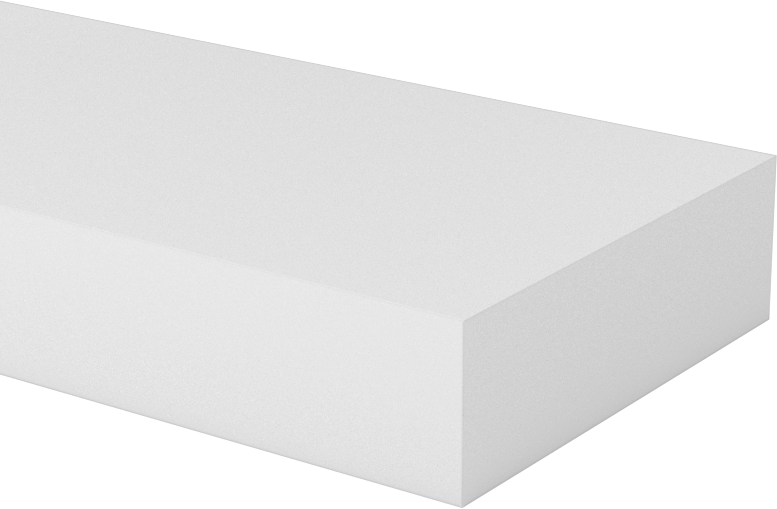 Teflon® PTFE'den Üretilmiş Çubuk, 5/8" Kalınlık, 2 inç Genişlik