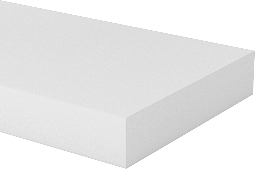 Teflon® PTFE'den Üretilmiş Çubuk, 5/8" Kalınlık, 3" Genişlik
