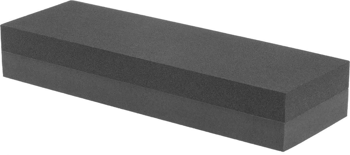 Dikdörtgen İki Zımpara Taneli Bileme Taşı, Silikon Karbür x Alüminyum Oksit, 11-1/2“ Uzunluk x 2-1/2” Genişlik
