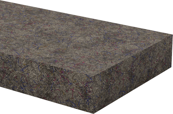 Sert F3 Keçe Şerit, Yapışkan Arka Yüz, 10 Fit Uzunluk, 1" Genişlik, 1/4" Kalınlık