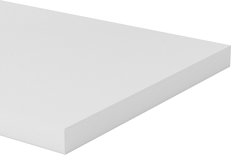 Beyaz Delrin® Asetal Reçine Çubuğu, 1/4" Kalınlık, 3" Genişlik