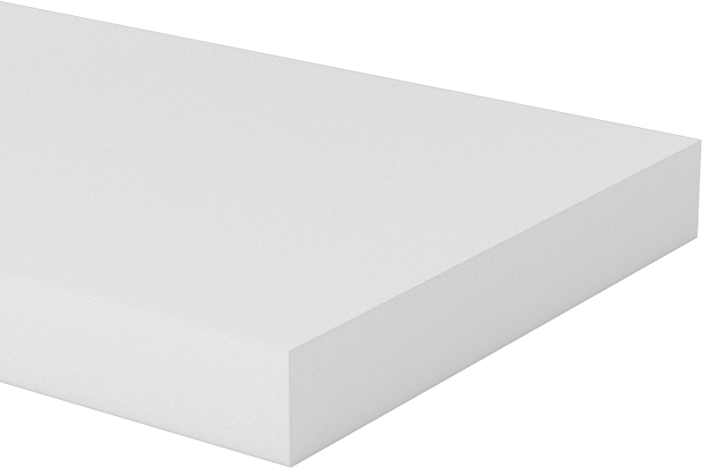 Beyaz Delrin® Asetal Reçine Çubuğu, 3/8" Kalınlık, 2-1/2" Genişlik