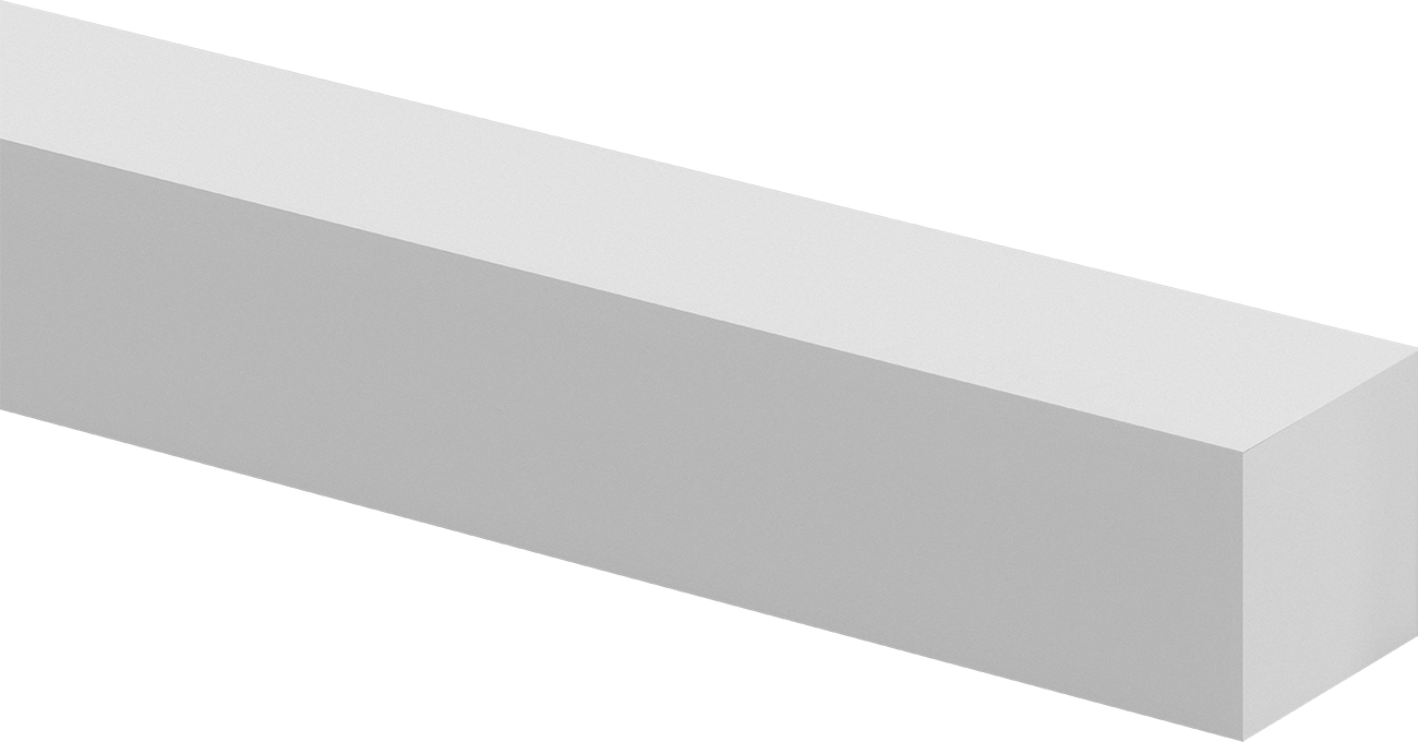 Asetal Çubuk, 1-1/2" Kalınlık, 1-1/2" Genişlik