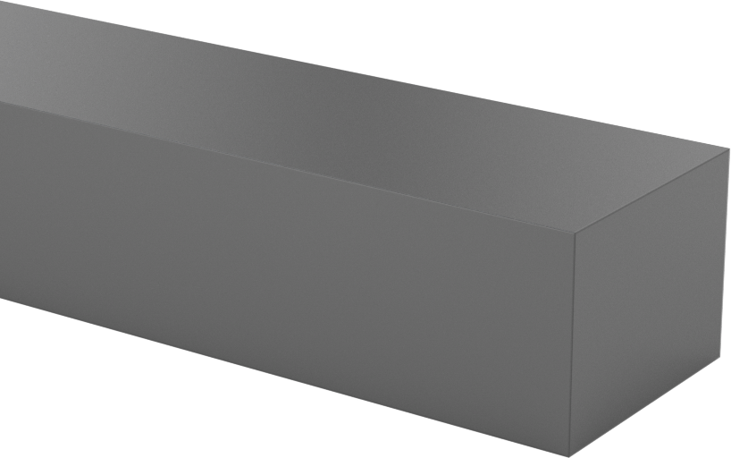 Kimyasallara Dayanıklı PVC Çubuk, 3/4" Kalınlık, 1" Genişlik