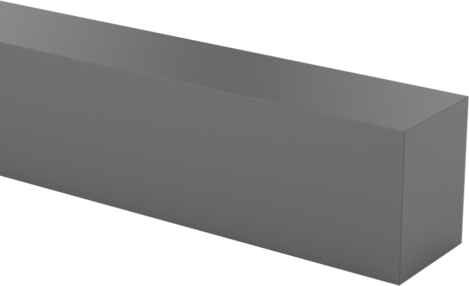 Kimyasallara Dayanıklı PVC Çubuk, 1-1/4" Kalınlık, 1" Genişlik