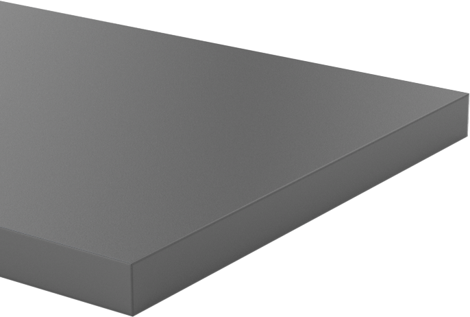 Kimyasallara Dayanıklı PVC Çubuk, 1/8" Kalınlık, 1-1/2" Genişlik, 4 Fit Uzunluk