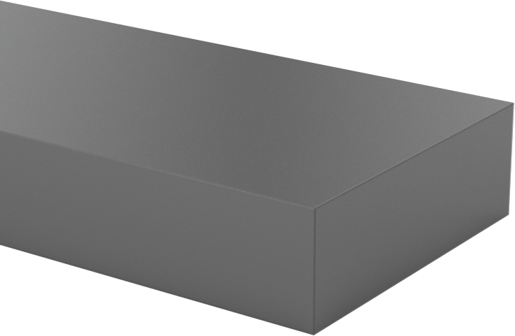 Kimyasallara Dayanıklı PVC Çubuk, 1/2" Kalınlık, 1-1/2" Genişlik