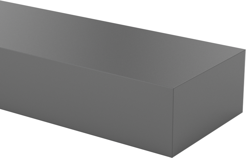 Kimyasallara Dayanıklı PVC Çubuk, 3/4" Kalınlık, 1-1/2" Genişlik