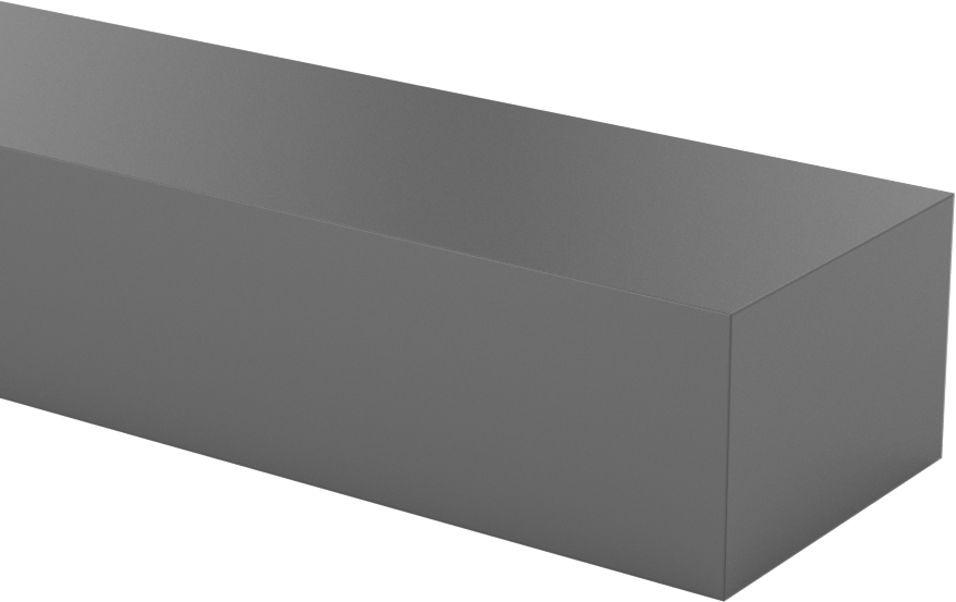 Kimyasallara Dayanıklı PVC Çubuk, 1" Kalınlık, 1-1/2" Genişlik