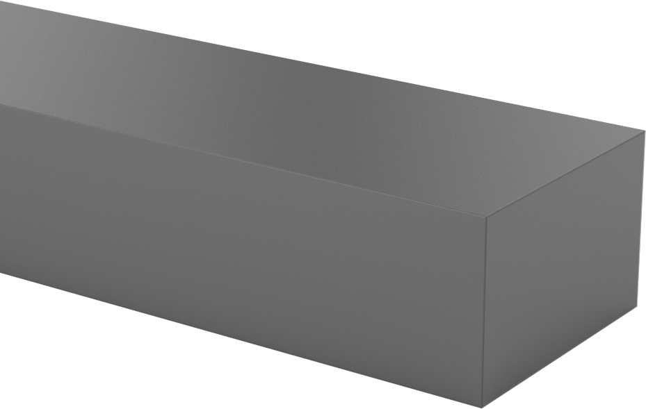 Kimyasallara Dayanıklı PVC Çubuk, 1-1/4" Kalınlık, 2 inç Genişlik