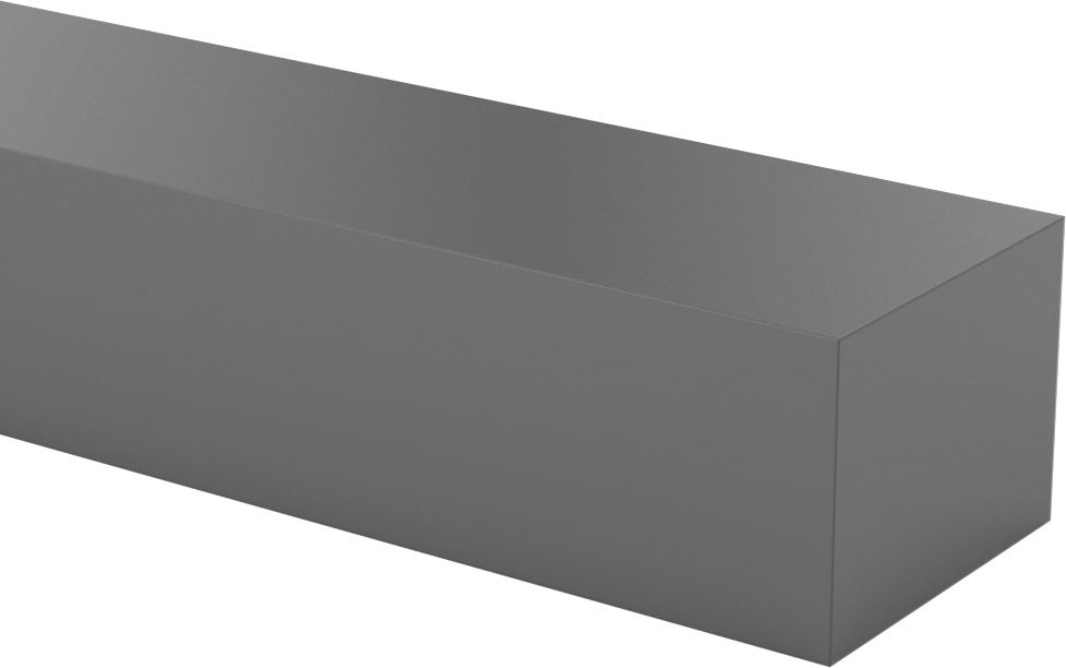 Kimyasallara Dayanıklı PVC Çubuk, 1-1/2" Kalınlık, 2 inç Genişlik