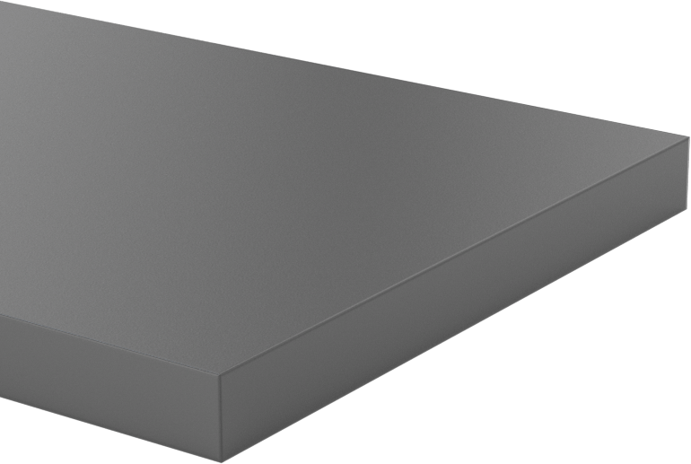 Kimyasallara Dayanıklı PVC Çubuk, 1/4" Kalınlık, 2-1/2" Genişlik, 4 Fit Uzunluk