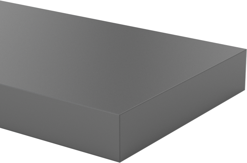 Kimyasallara Dayanıklı PVC Çubuk, 1/2" Kalınlık, 2-1/2" Genişlik