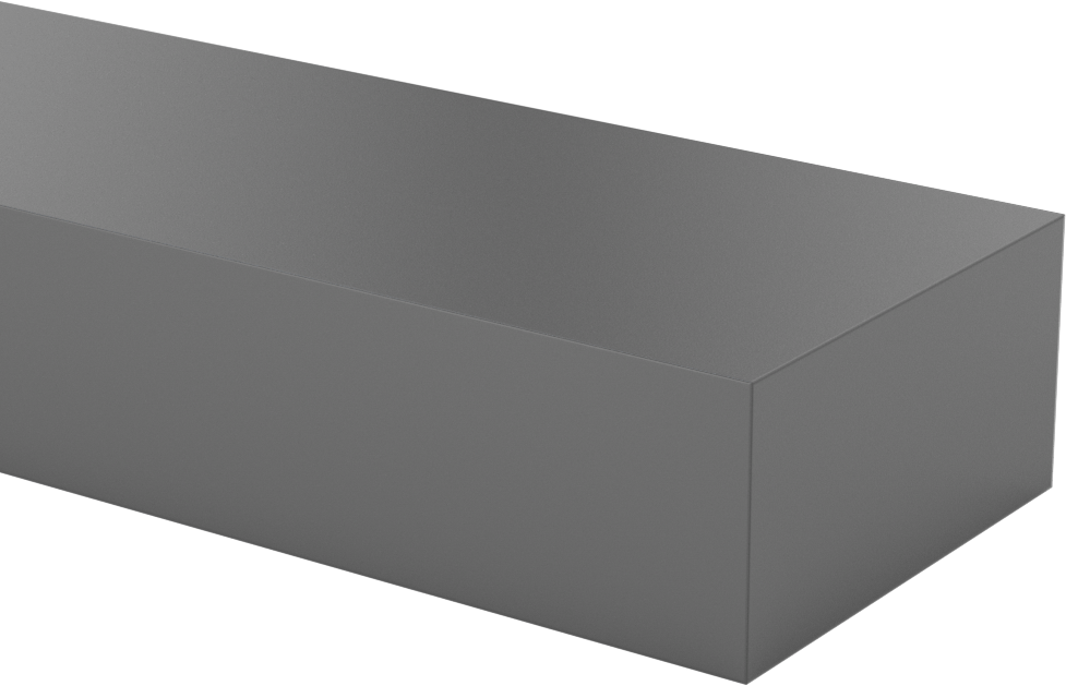 Kimyasallara Dayanıklı PVC Çubuk, 1-1/2" Kalınlık, 3" Genişlik