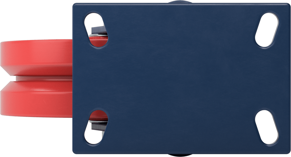 6-1/2“ x 4-1/2” Plakalı V-Oluklu Raylı Tekerlek, Ekstra Yüksek Kapasiteli, 8 inç Çapında Kırmızı Demir Tekerlekli Döner Tekerlek