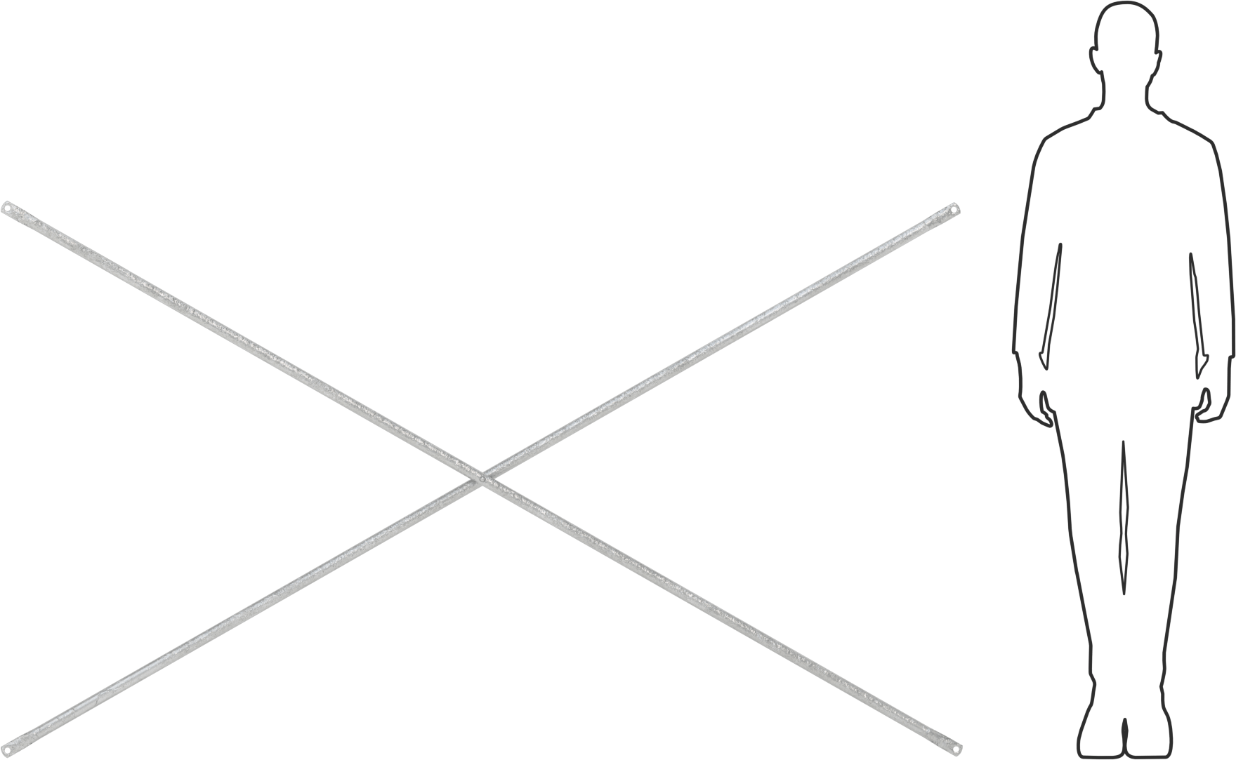 İskele için 84“ Genişlik x 48” Yükseklik Çapraz Destek
