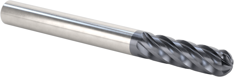 Hızlı Kesim Karbür Uçlu Freze, Top Kesimi, AlTiN Kaplamalı, 6 mm Freze Çapı, 63 mm Toplam Uzunluk