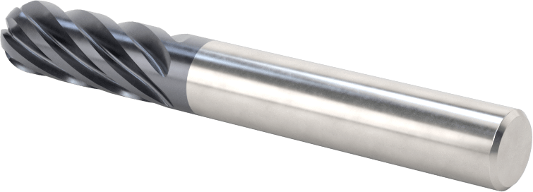 Hızlı Kesim Karbür Uçlu Freze, Top Kesimi, AlTiN Kaplamalı, 8 mm Freze Çapı, 63 mm Toplam Uzunluk