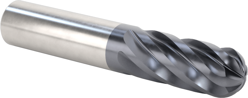 Hızlı Kesim Karbür Uçlu Freze, Top Kesimi, AlTiN Kaplamalı, 16 mm Freze Çapı, 92 mm Toplam Uzunluk