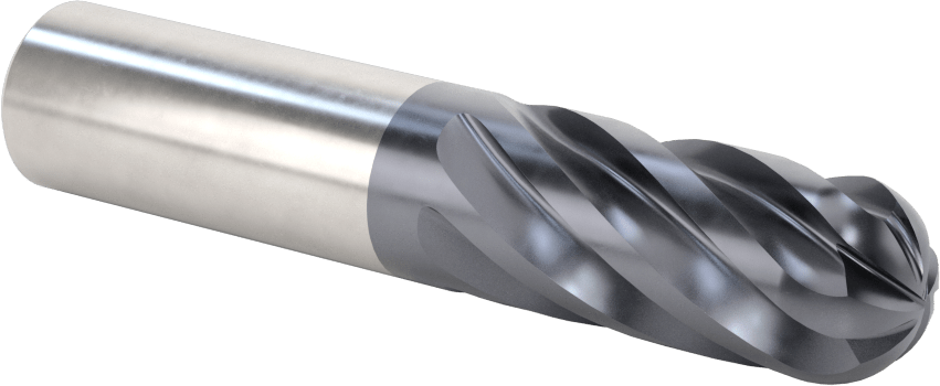 Hızlı Kesim Karbür Uçlu Freze, Top Kesimi, AlTiN Kaplamalı, 20 mm Freze Çapı