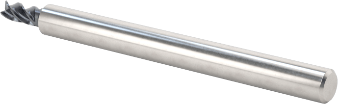 Hızlı Kesim Karbür Uçlu Freze, Kare, AlTiN Kaplamalı, 4 Kanallı, 5/64" Freze Çapı, 5/32" Uzun Kesim