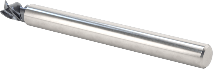 Hızlı Kesim Karbür Uçlu Freze, Kare, AlTiN Kaplamalı, 4 Kanallı, 5/32" Freze Çapı, 3/16" Uzunlukta Kesim