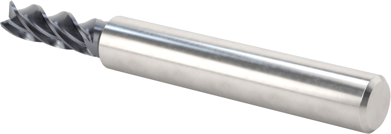 Hızlı Kesim Karbür Uçlu Freze, Kare, AlTiN Kaplamalı, 4 Kanallı, 9/32" Freze Çapı, 5/8" Uzun Kesim
