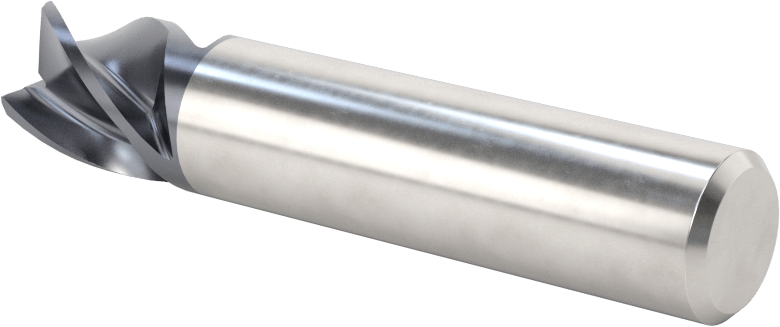 Hızlı Kesim Karbür Uçlu Freze, Kare, AlTiN Kaplamalı, 4 Kanallı, 1/2" Freze Çapı, 1/2" Uzunlukta Kesim