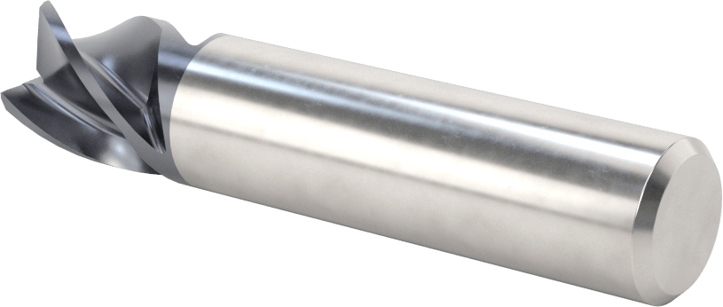 Hızlı Kesim Karbür Uçlu Freze, Kare, AlTiN Kaplamalı, 4 Kanallı, 5/8" Freze Çapı, 5/8" Uzun Kesim